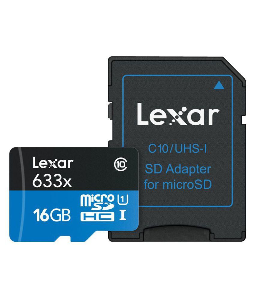     			Lexar 16 Gb High-Performance 633x microSDXC UHS-I card( up to 95 Mbps)