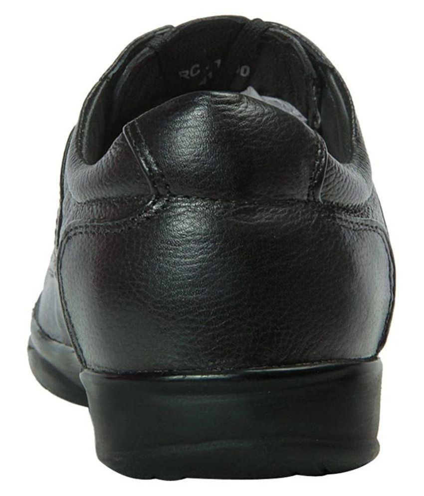 red chief black leather shoes price