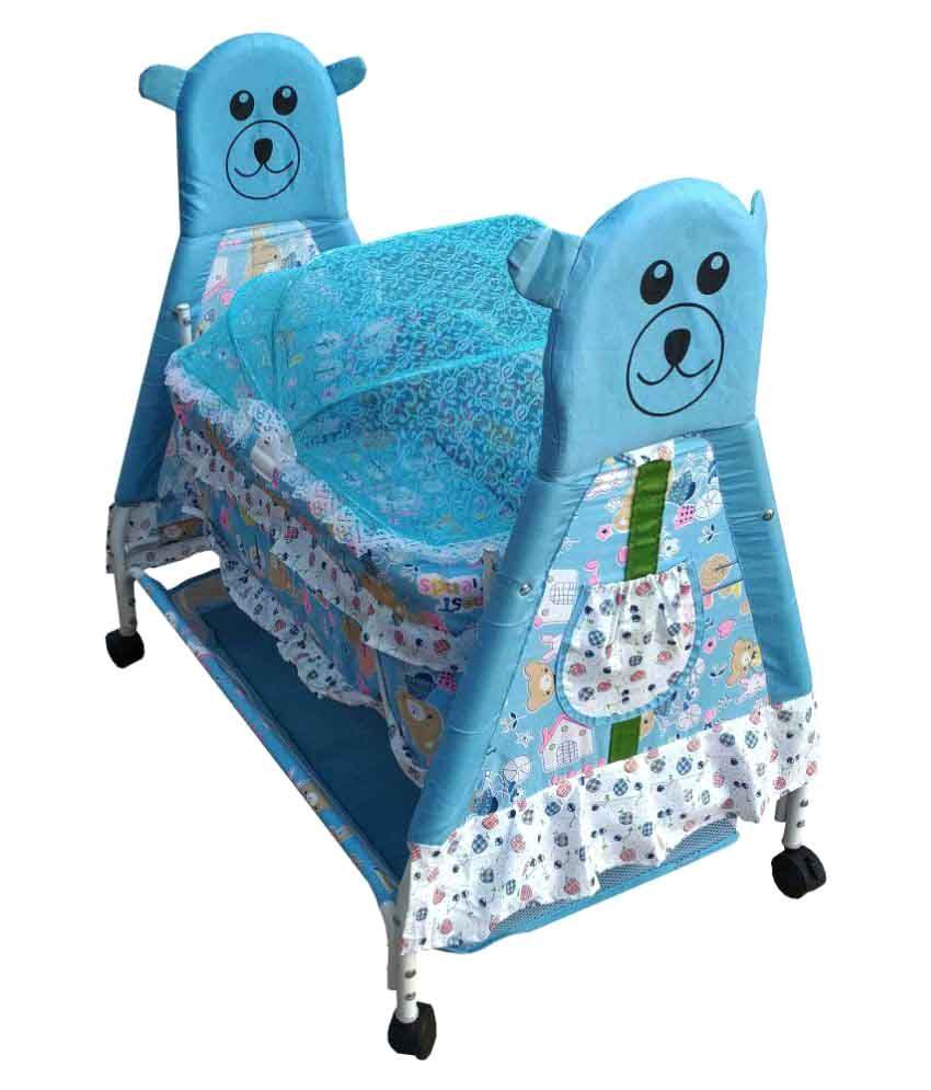 blue baby bassinet