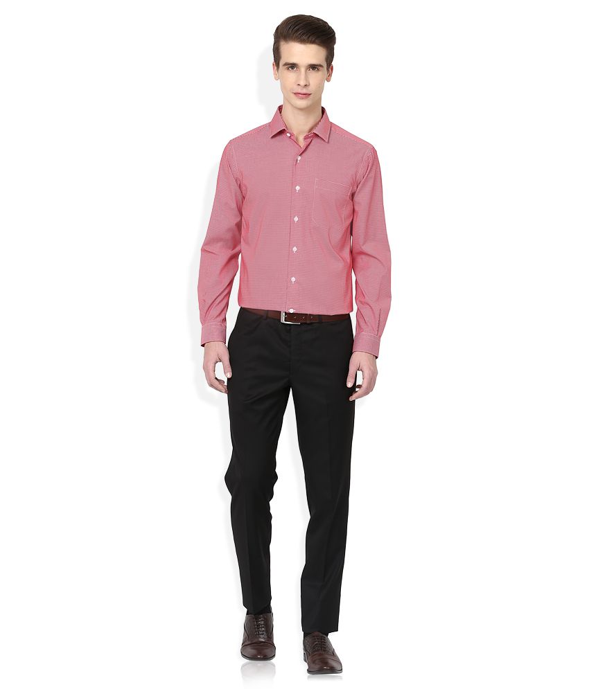 Wills Lifestyle Red Formal Slim Fit Shirt - Buy Wills Lifestyle Red ...