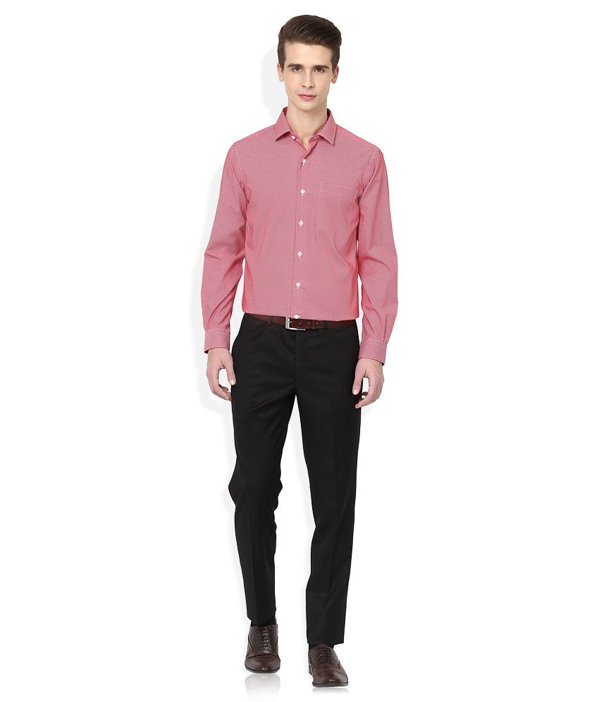 red formal shirt for men