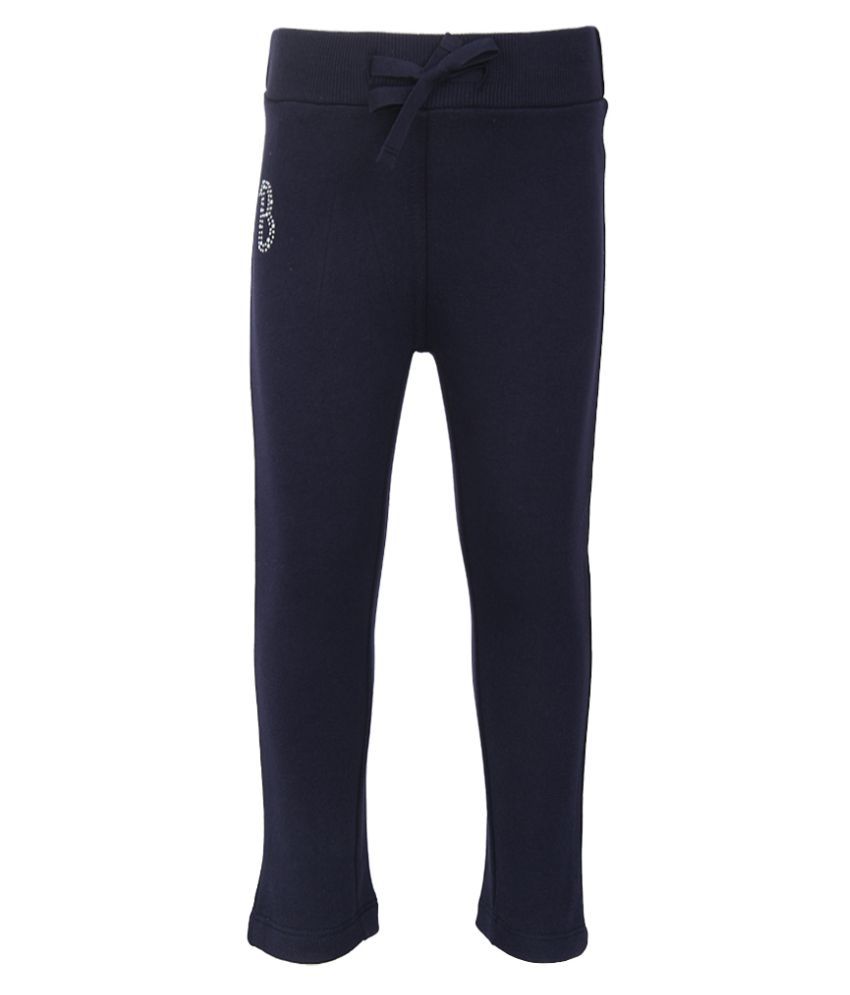 United Colors of Benetton Navy Blue Solid Track Pants - Buy United ...
