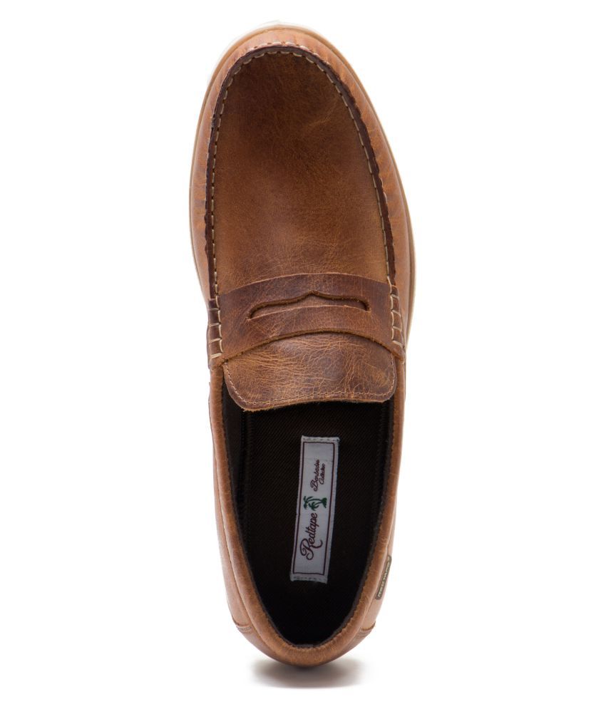 redtape brown loafers