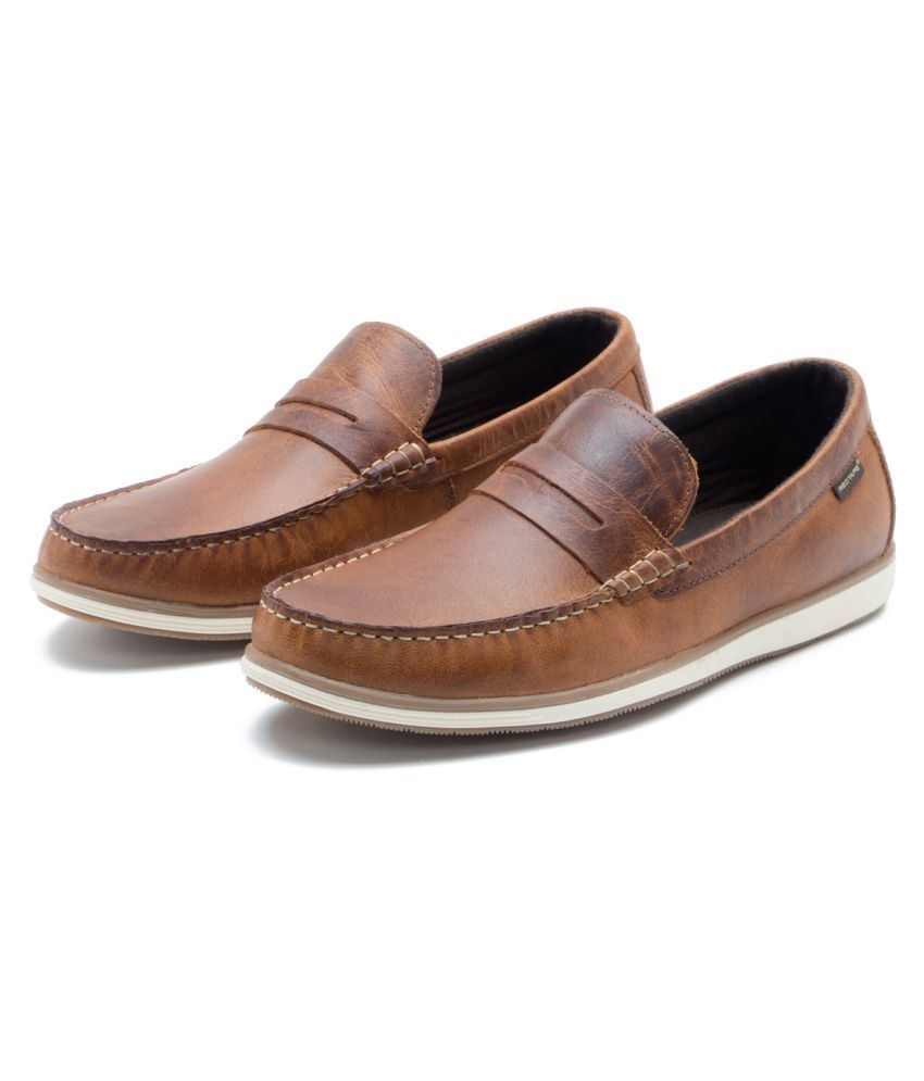 red tape dark brown casual loafers