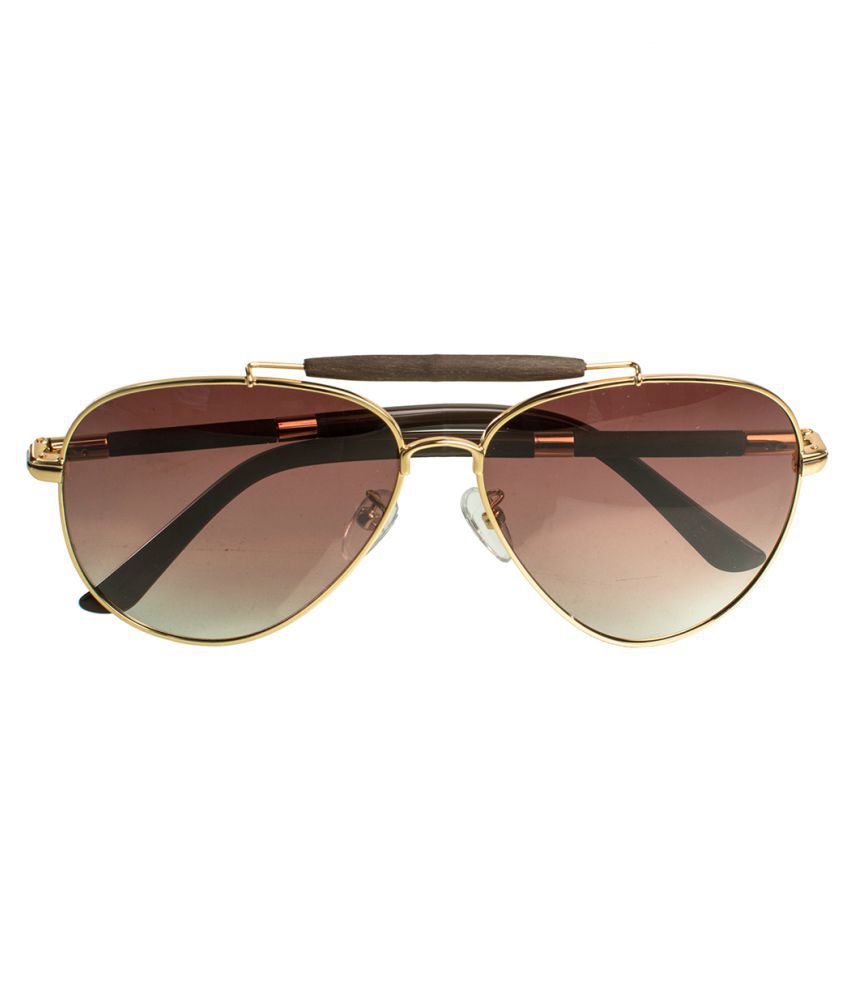 Hidesign - Brown Pilot Sunglasses ( JAMAICA ) - Buy Hidesign - Brown ...