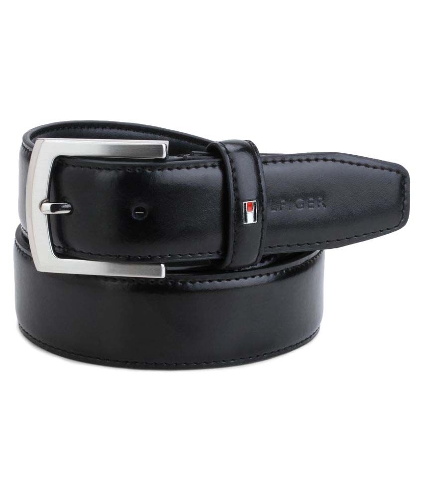 Tommy Hilfiger Black Leather Formal Belts: Buy Online at Low Price in ...