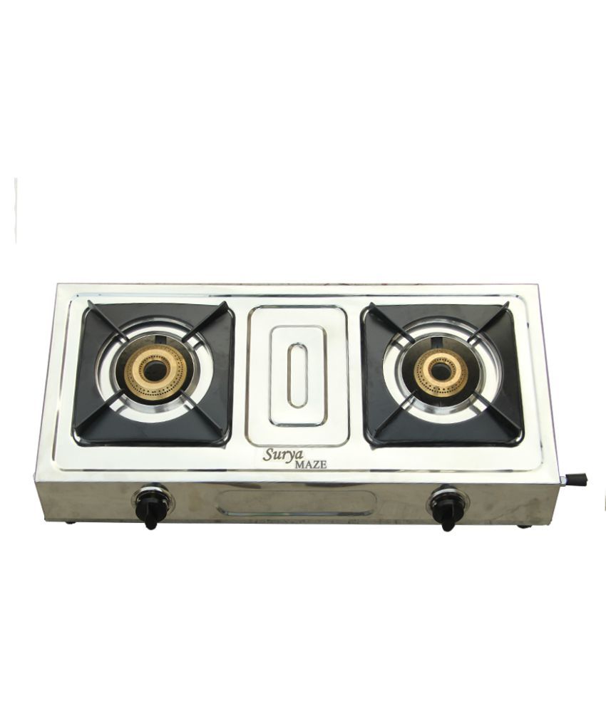 Surya Maze SM3 "2 Burner" Steel Manual Gas Stove Price in India Buy