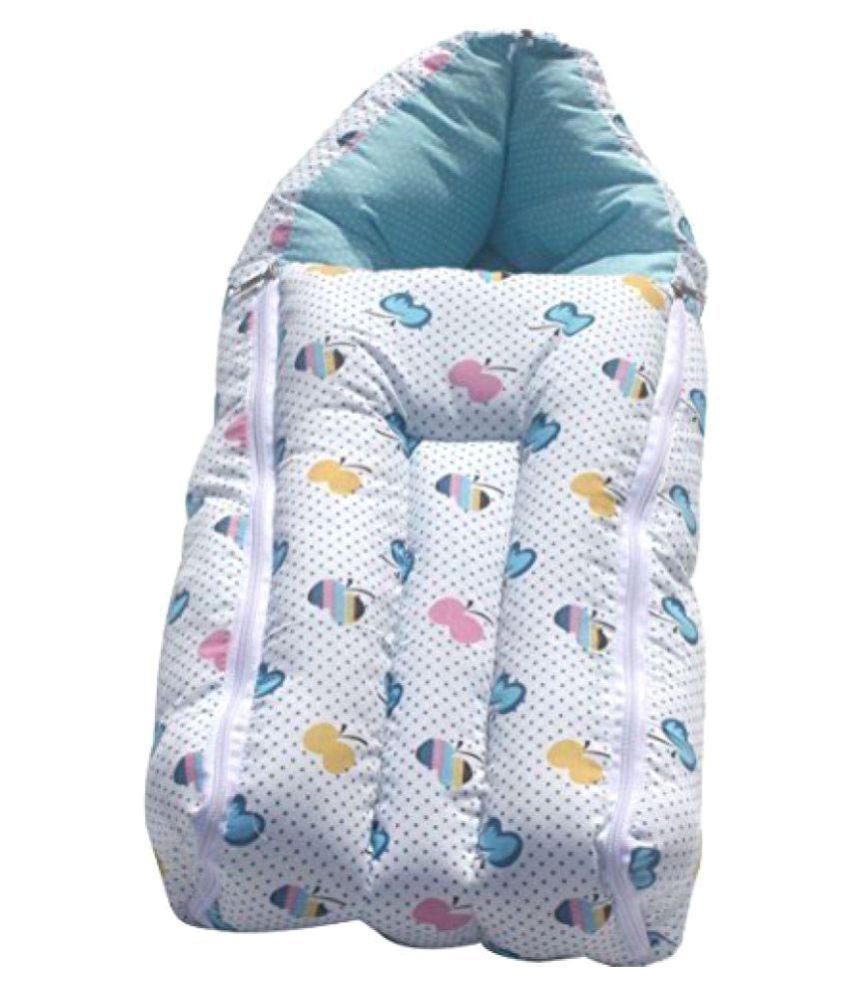 KiddosCare Blue Cotton Sleeping Bag Bags New born Baby Blanket/New born Baby Swaddle/New born