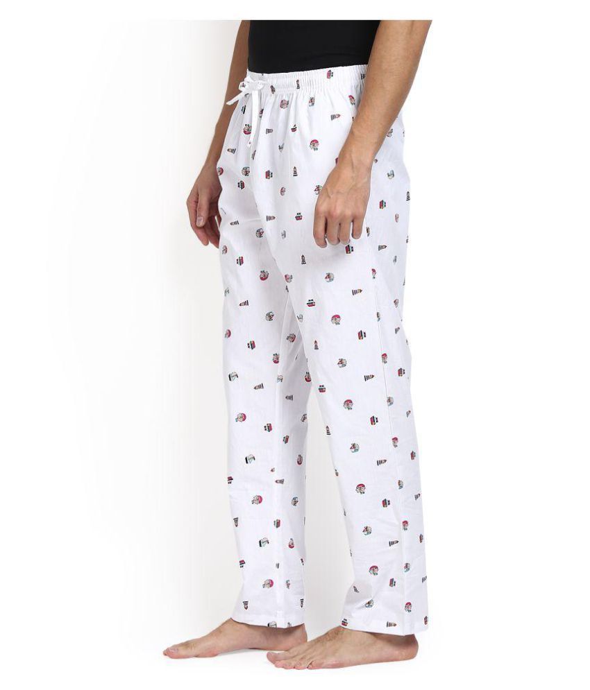 fluffy white pyjamas