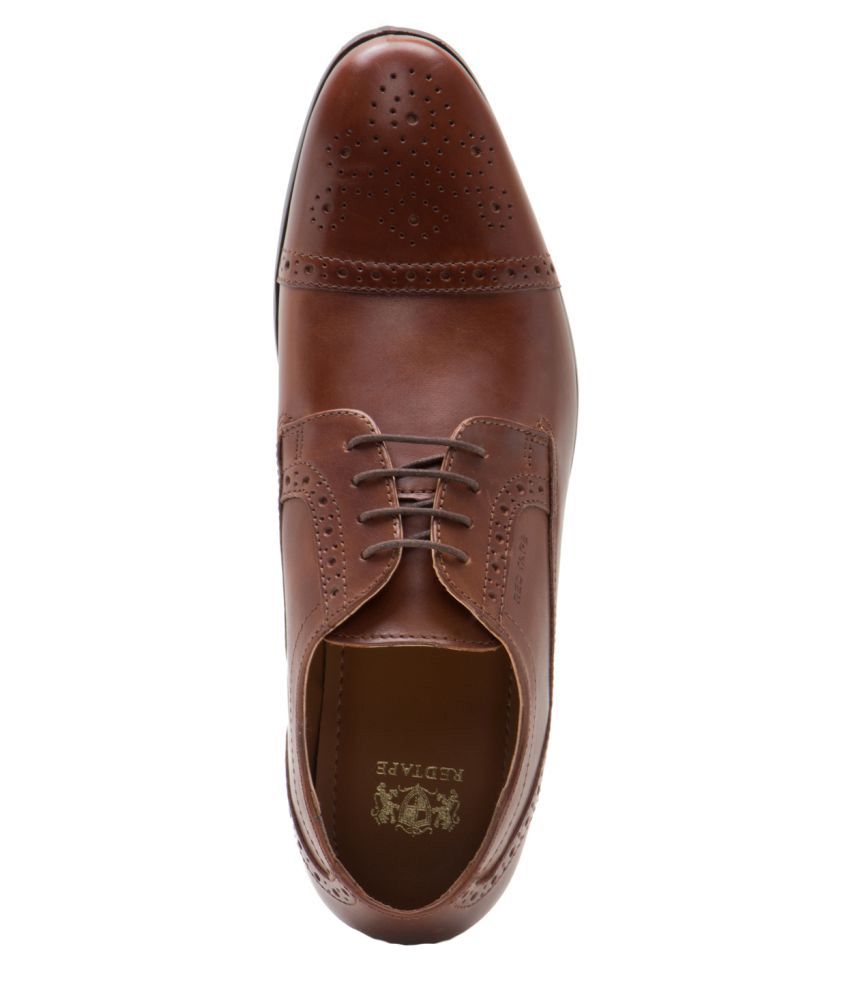 red tape brown brogue shoes