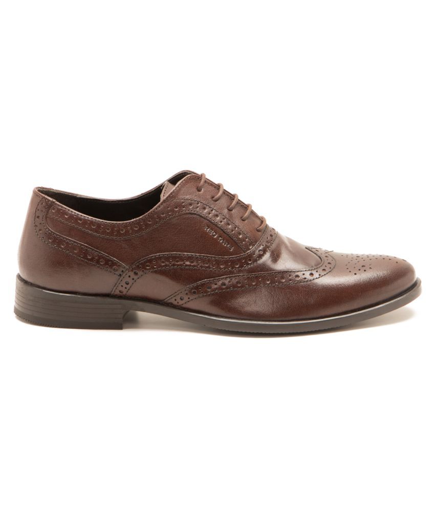 red tape brown brogue shoes