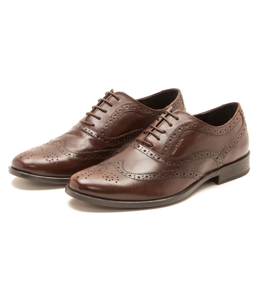 red tape brown brogue shoes