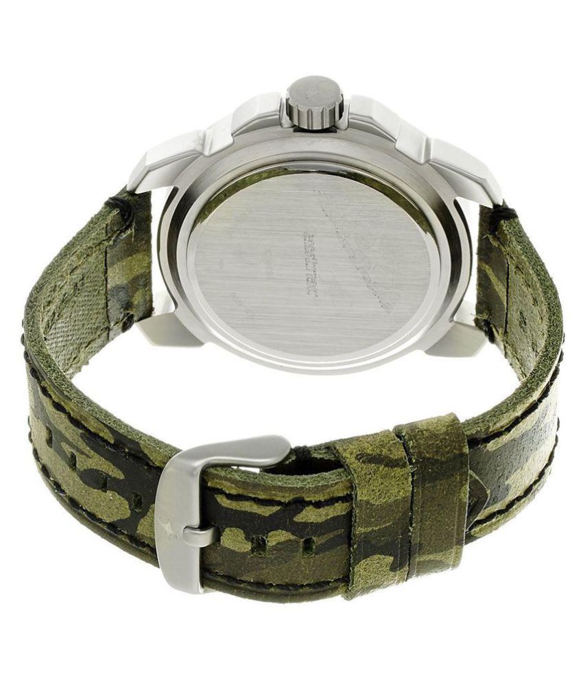 green analog watch