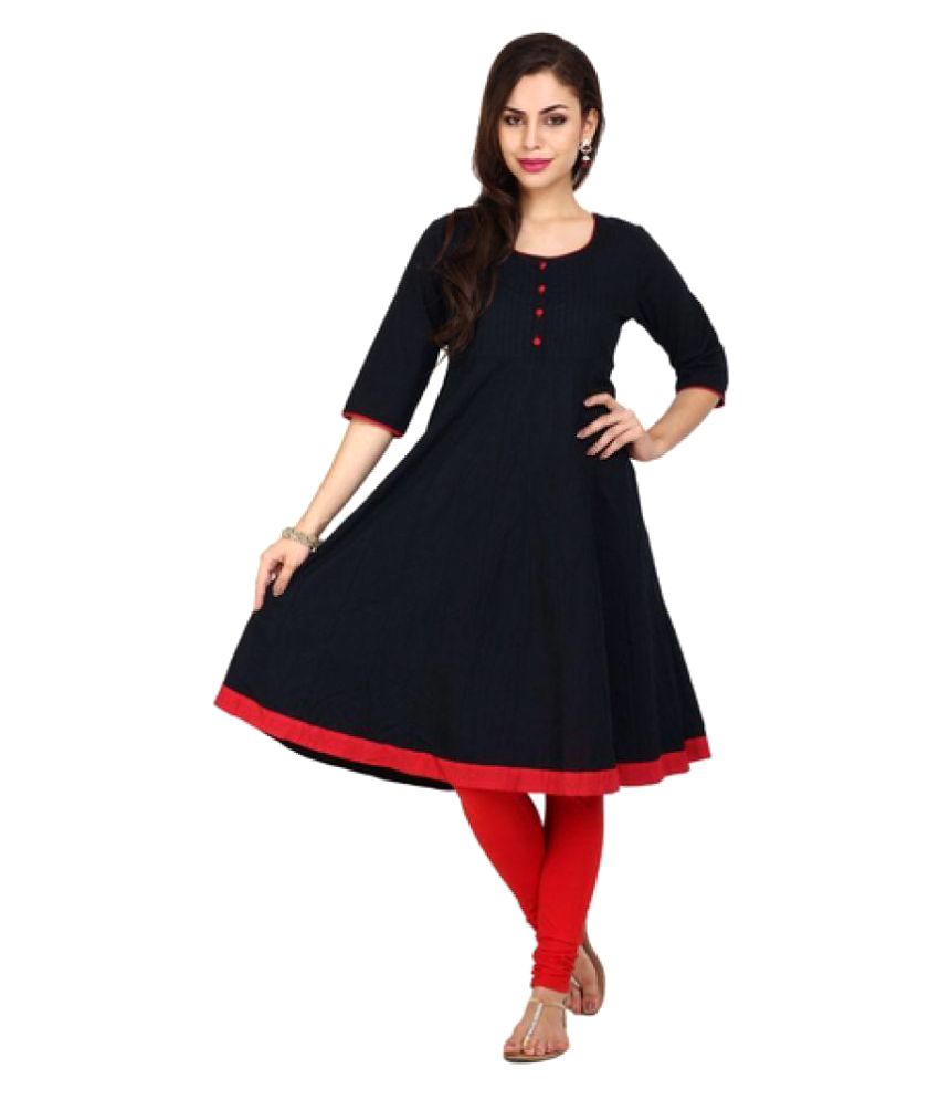 black anarkali kurtis