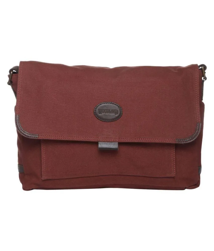 woodland leather sling bag