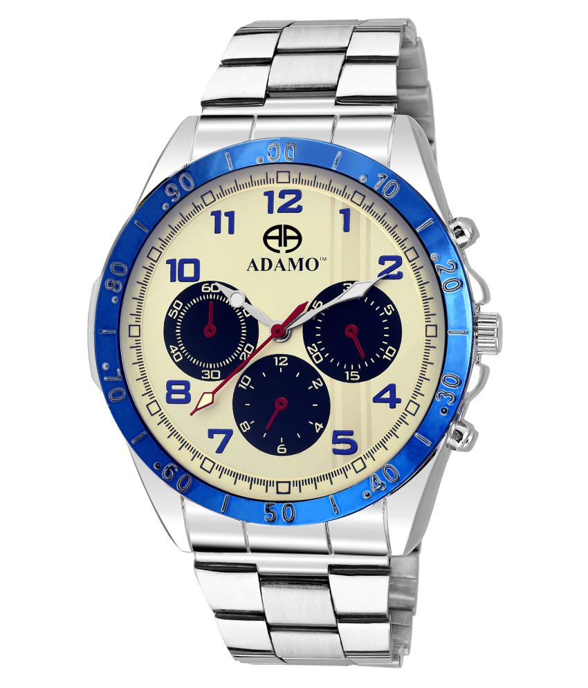     			Adamo Silver Analog Designer Men's Wrist Watch A314SB01