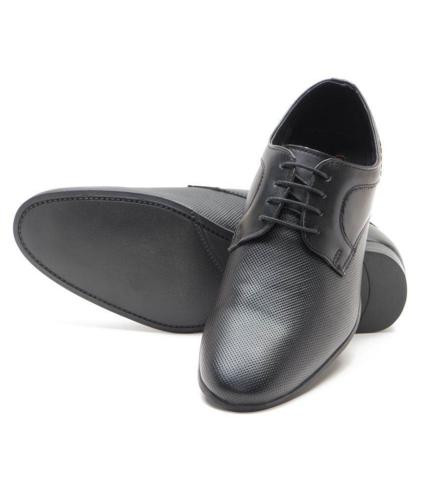 red tape black derby formal shoes
