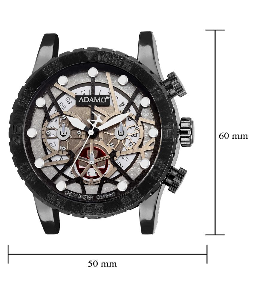 Adamo Black Skeleton Men's Wrist Watch Buy Adamo Black Skeleton Men's