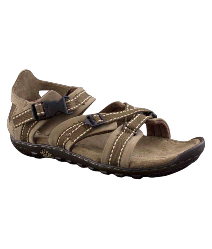 woodland brown floater sandals