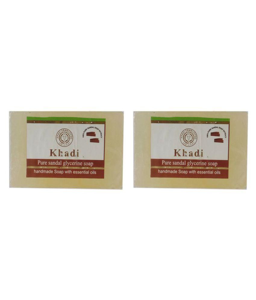     			Khadi Herbal Pure Sandal Glycerine Handmade Soap 250 gm Pack of 2