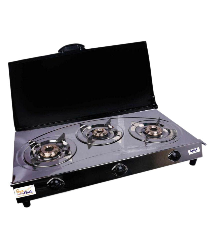 gas stove auto ignition 3 burner