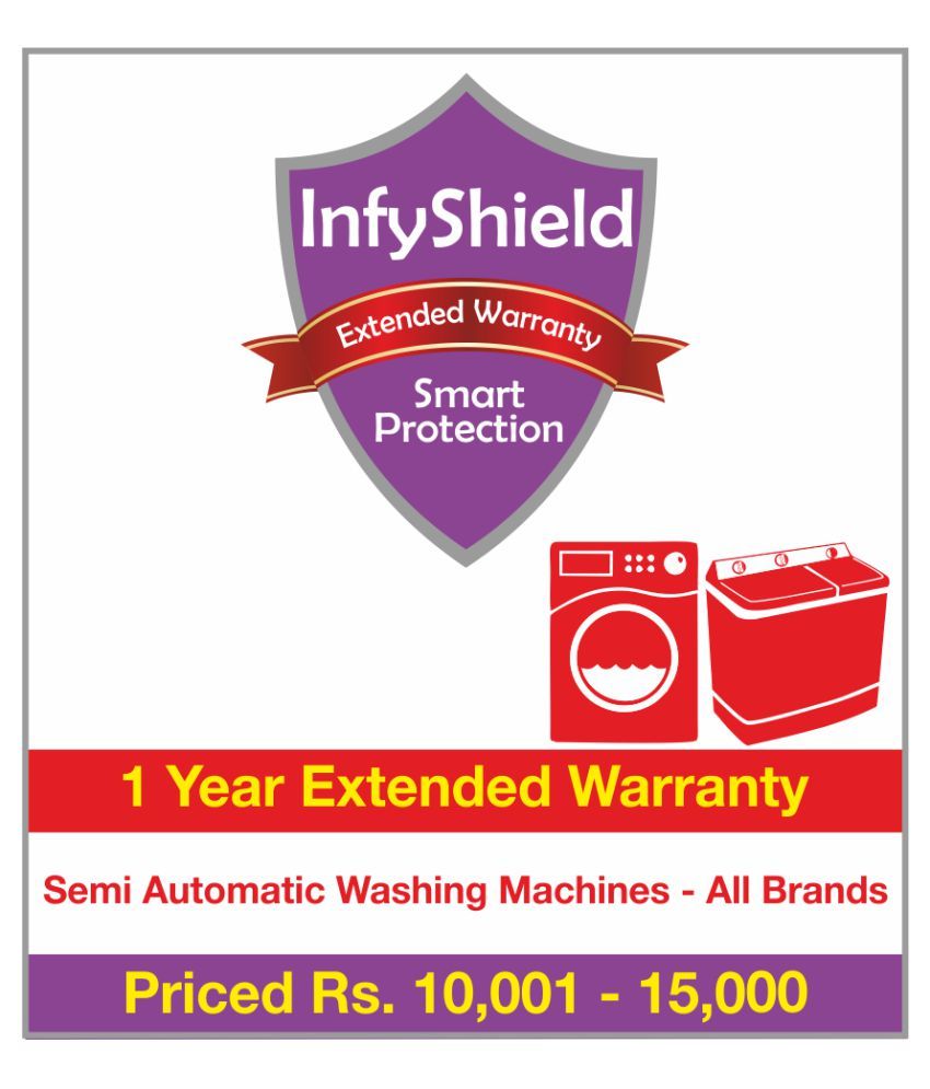 Buy InfyShield 1 Yr Extended Warranty on Semi Automatic Washing