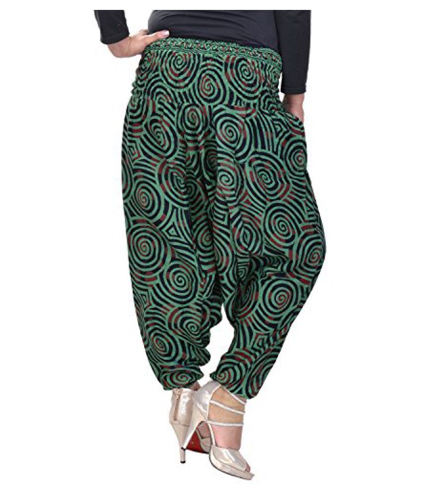 Buy Soundarya Womens Regular Fit Harem Pants (AP2, Green) Online at ...