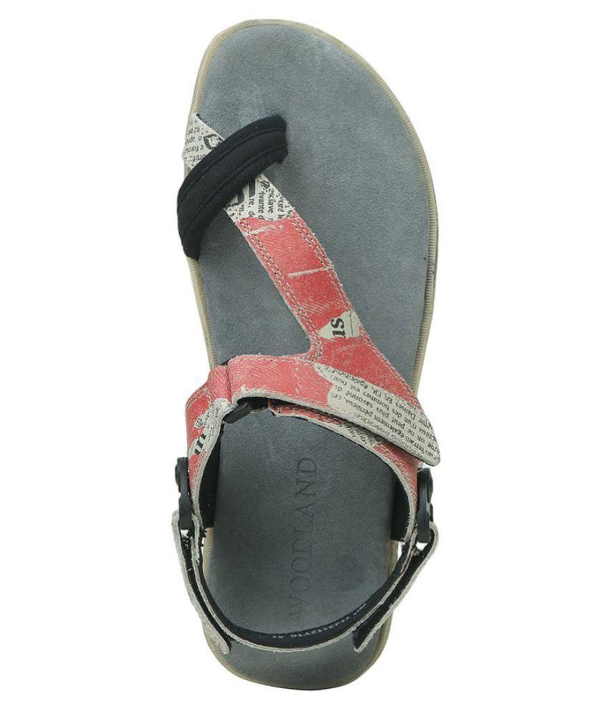 woodland red sandals