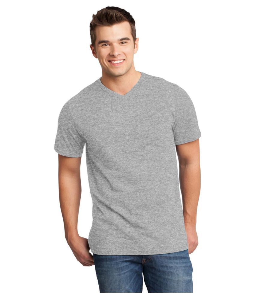Gallop Grey V-Neck T-Shirt - Buy Gallop Grey V-Neck T-Shirt Online at ...