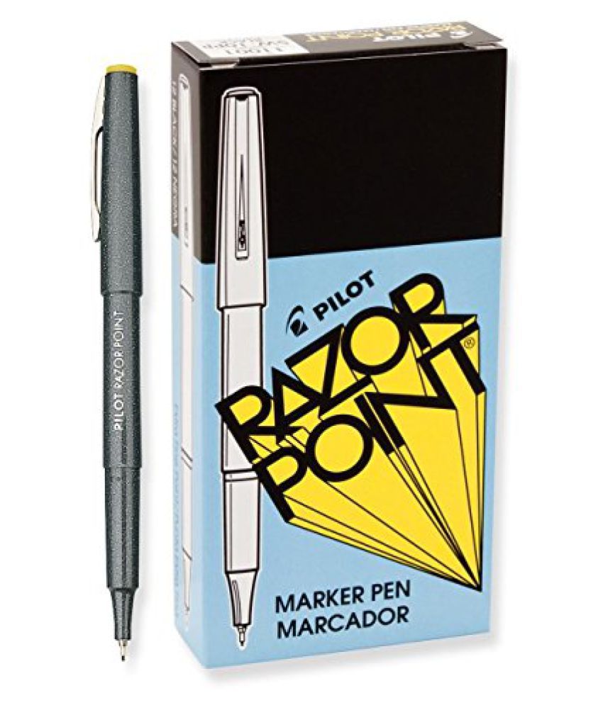 4-Pack Ultra Fine Point Pilot Razor Point Marker Stick Pens Black Ink 11044 
