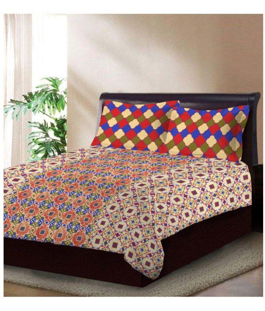 Bombay Dyeing Double Cotton Multi Printed Bed Sheet Buy Bombay Dyeing