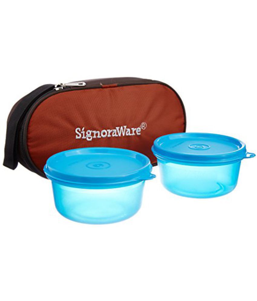 Signoraware Mid-Day Lunch Box with Bag, T Blue: Buy Signoraware Mid-Day ...