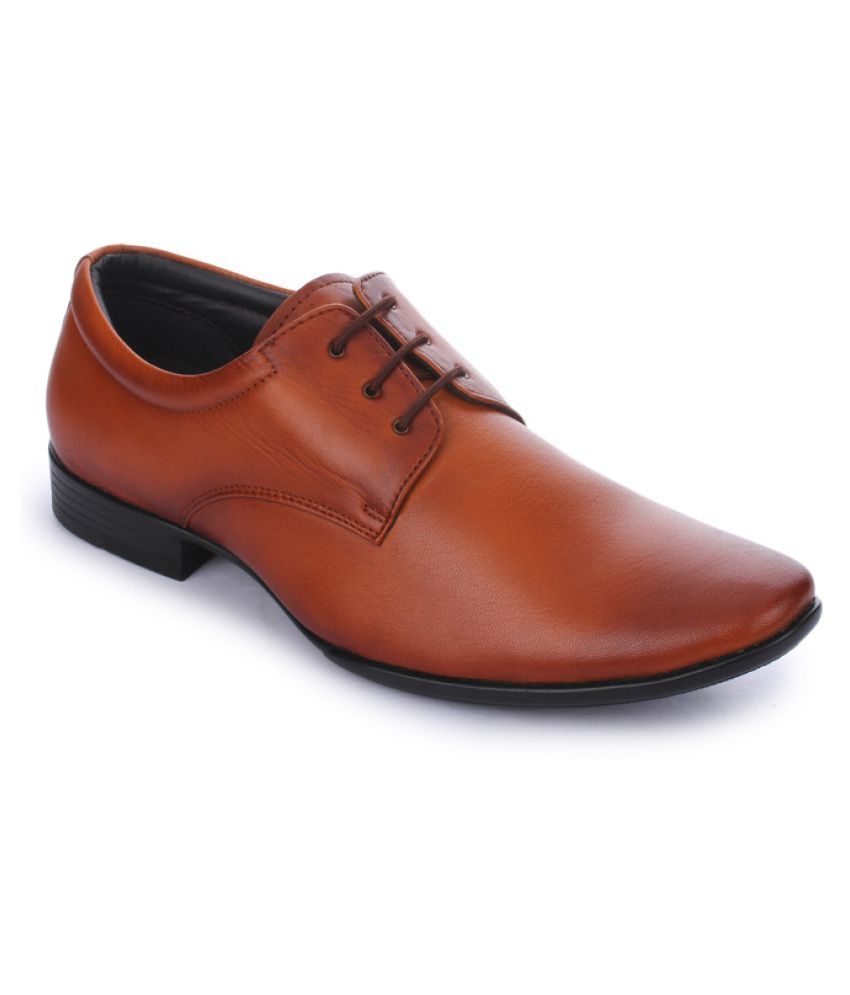     			Fortune By Liberty Brown Derby Genuine Leather Formal Shoes