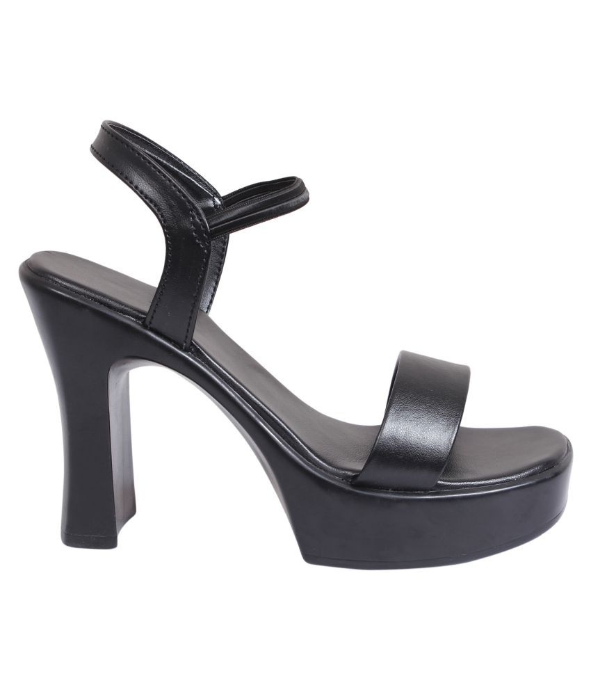 Right Steps Black Block Heels Price in India- Buy Right Steps Black Block Heels Online at Snapdeal