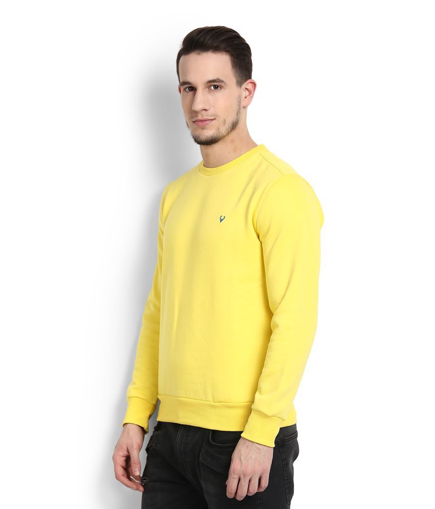 allen solly yellow sweatshirt