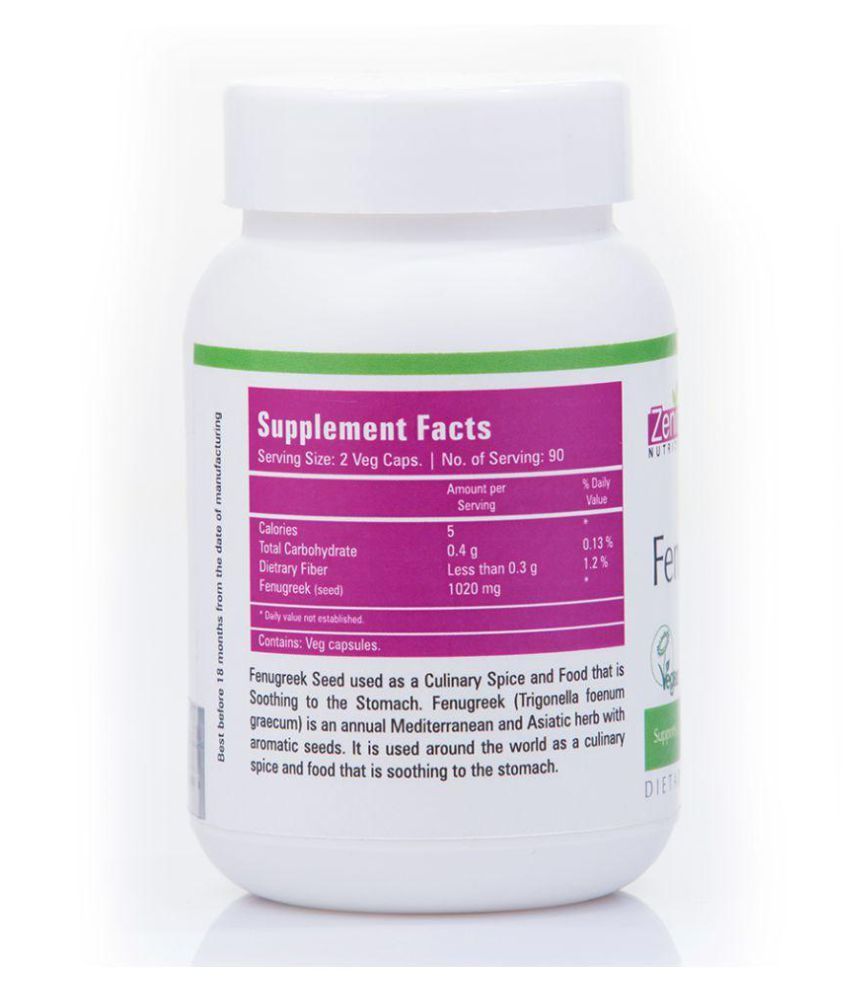 Zenith Nutritions Fenugreek Seed 1020mg 180 no.s Unflavoured Buy Zenith Nutritions Fenugreek