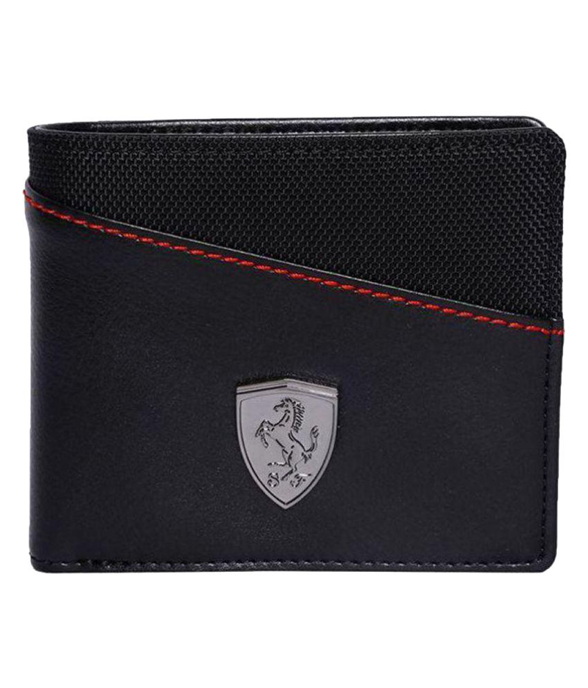 Puma F1 Faux Leather Black Casual Regular Wallet: Buy Online at Low ...