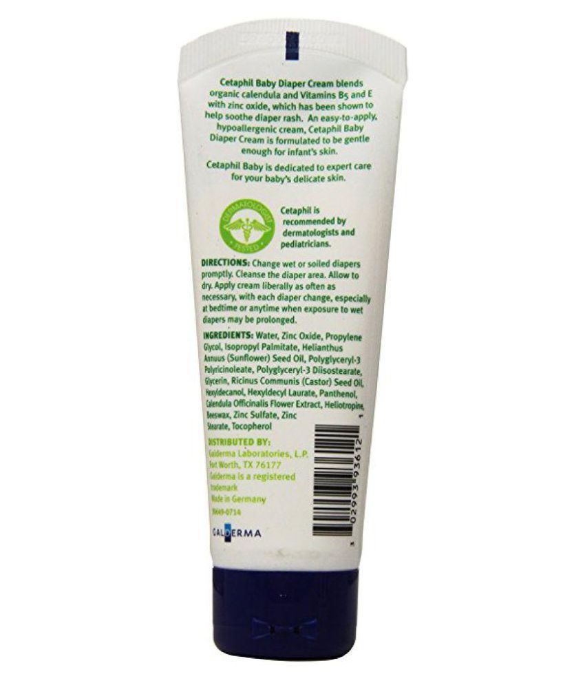 Cetaphil Baby Diaper Cream with Organic Calendula, Vitamin B5 and E , 2