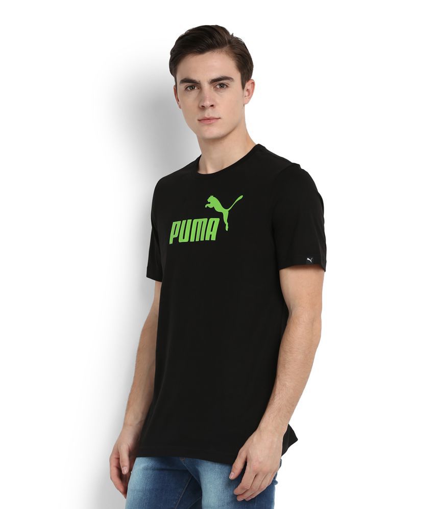 Puma Black Round T-Shirt - Buy Puma Black Round T-Shirt Online at Low ...