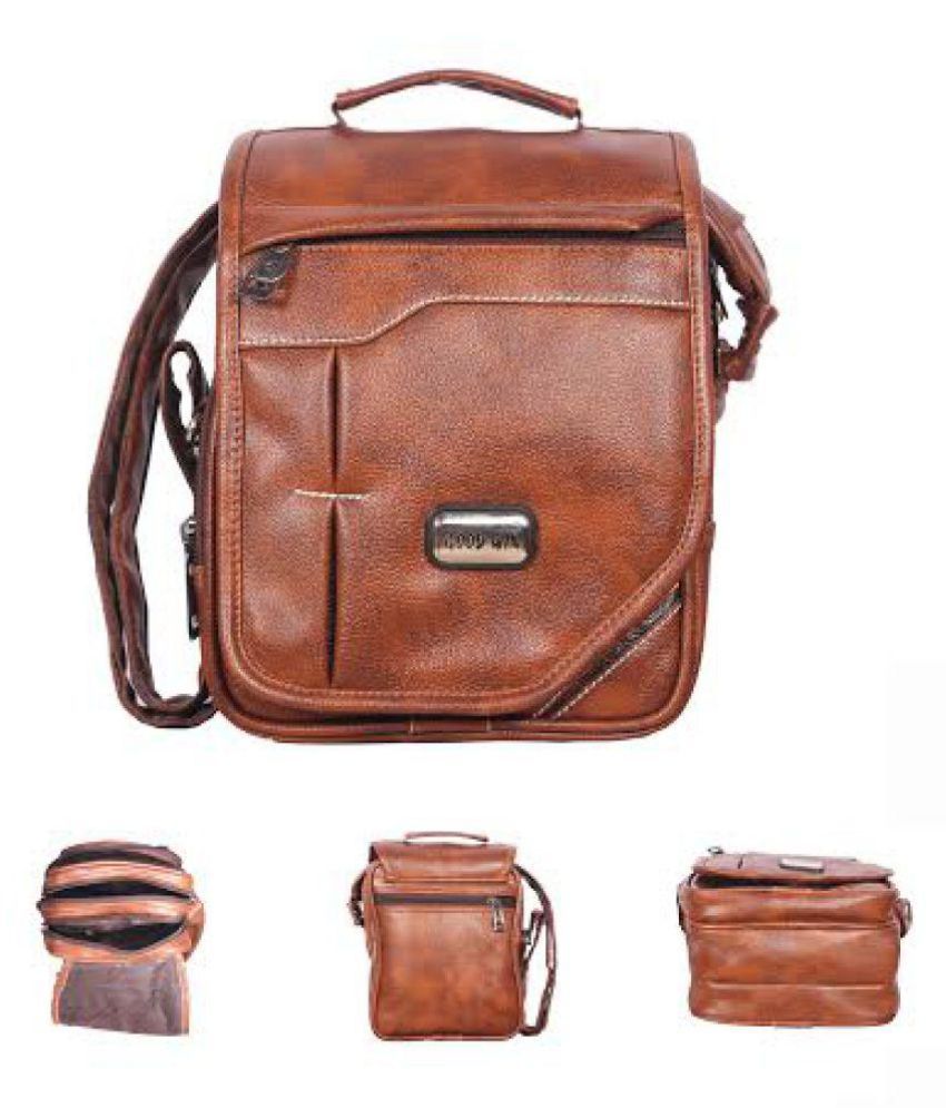 Goodwin Beige Leather Casual Messenger Bag Buy Goodwin Beige Leather