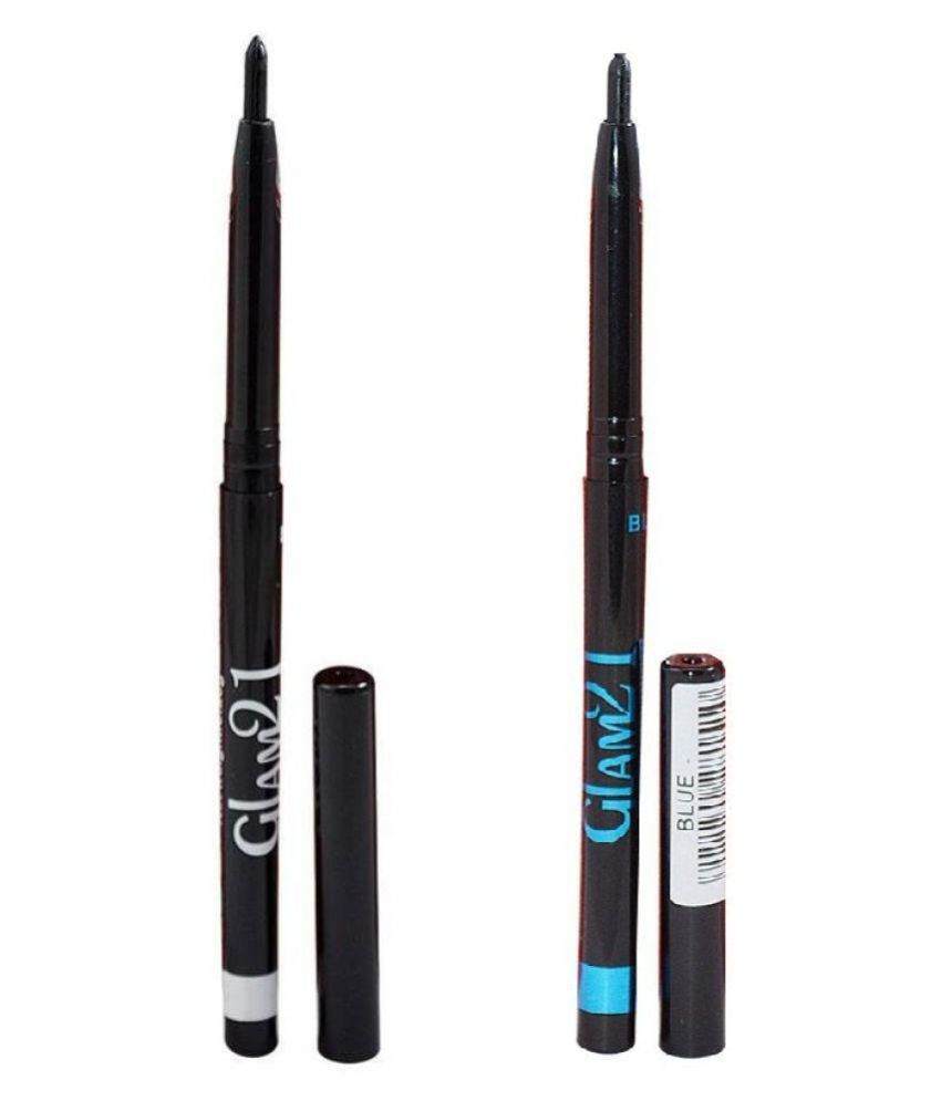 Glam 21 Kiash Kajal Pencil glitter Black Blue .50 gm Pack of 2 Buy