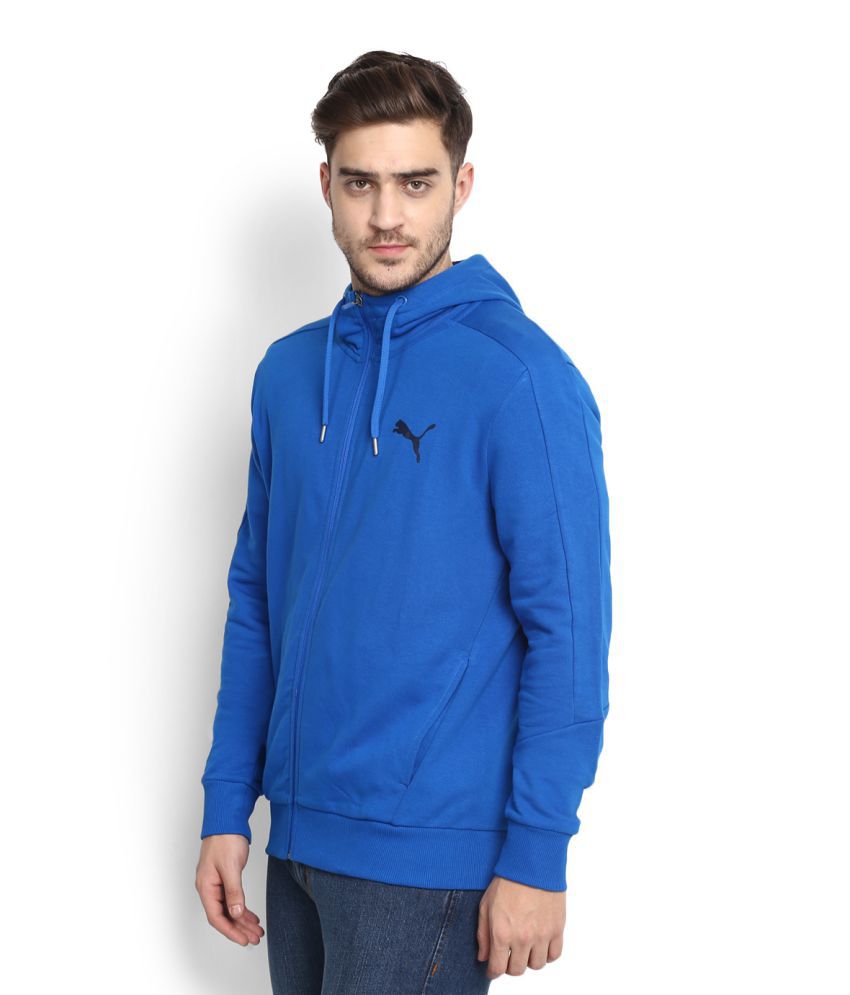 Puma Blue Hooded Sweatshirt - Buy Puma Blue Hooded Sweatshirt Online at ...