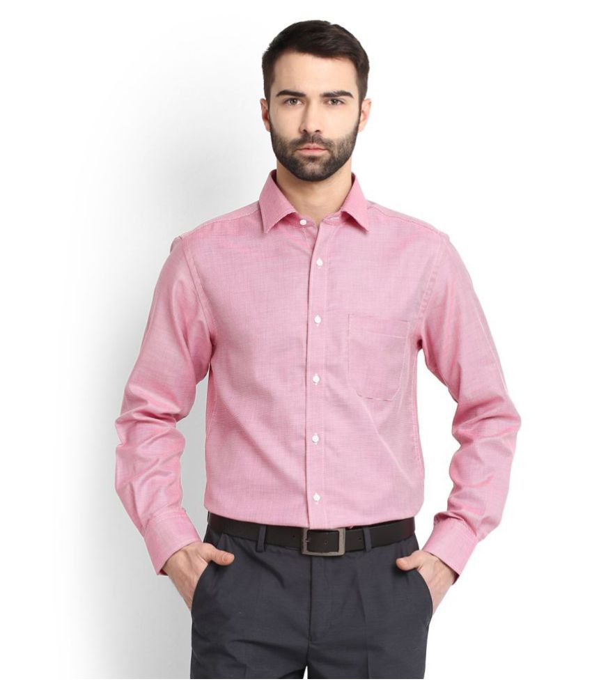 Peter England Pink Formal Slim Fit Shirt - Buy Peter England Pink ...