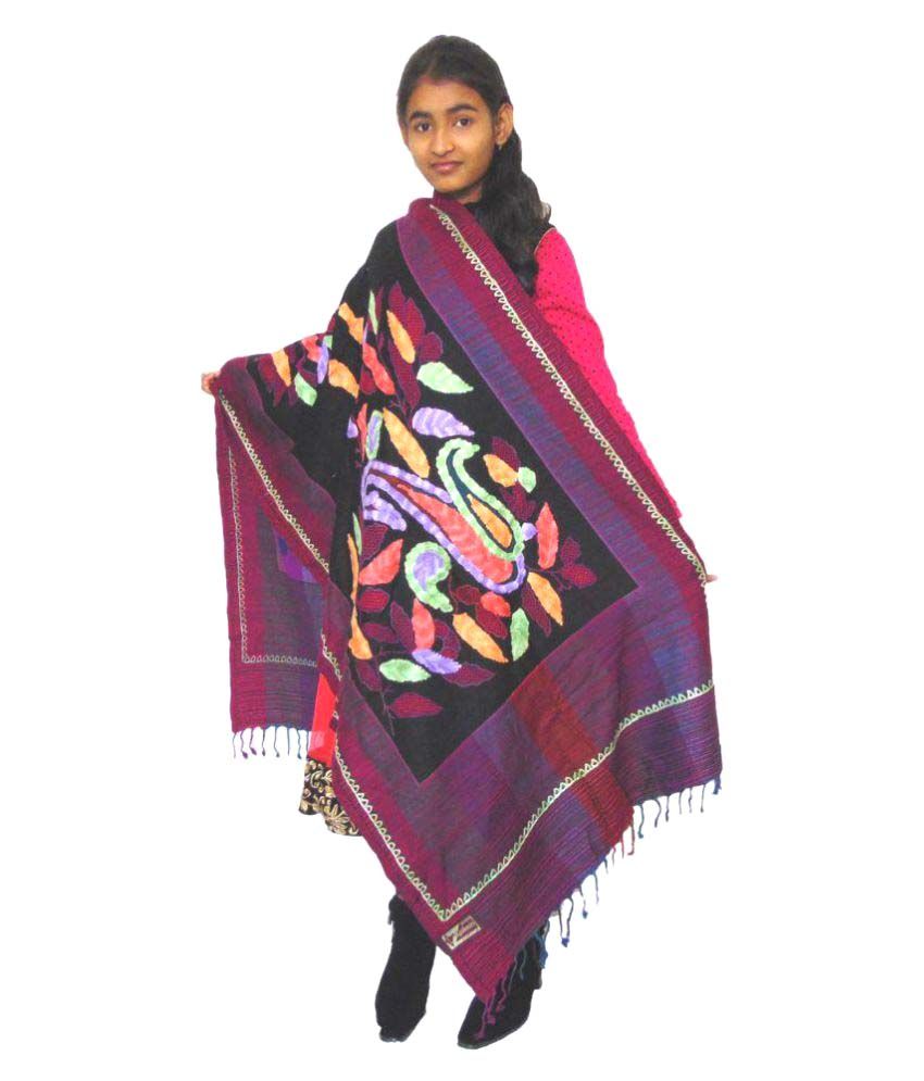 Vrinde Multicoloured Ari Embroidery Shawl Price in India Buy Vrinde Multicoloured Ari