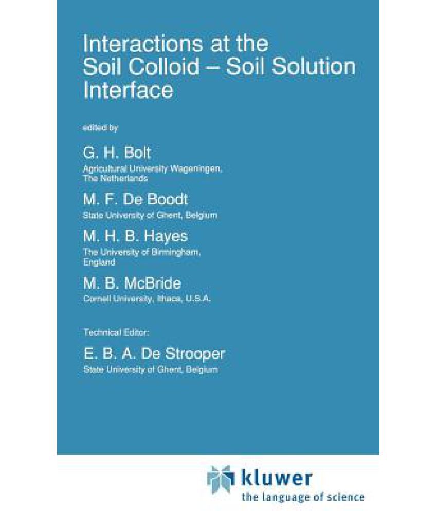 Interactions at the Soil Colloid Buy Interactions at the Soil Colloid