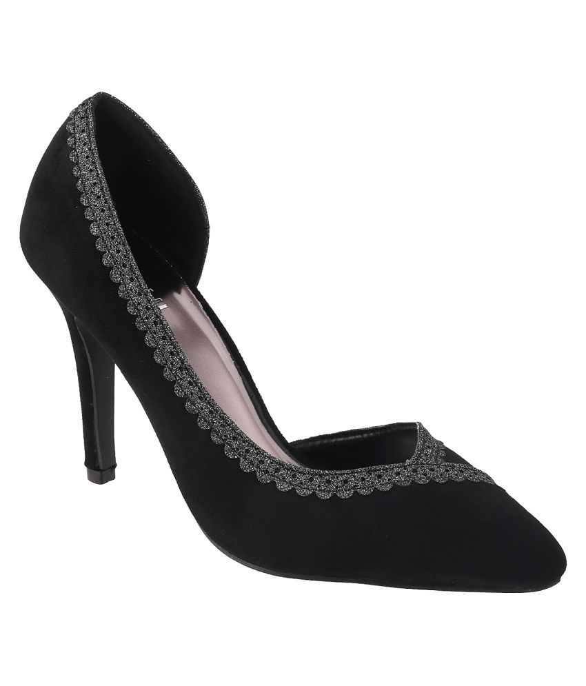 MOCHI BLACK Stiletto Heels Price in India- Buy MOCHI BLACK Stiletto ...