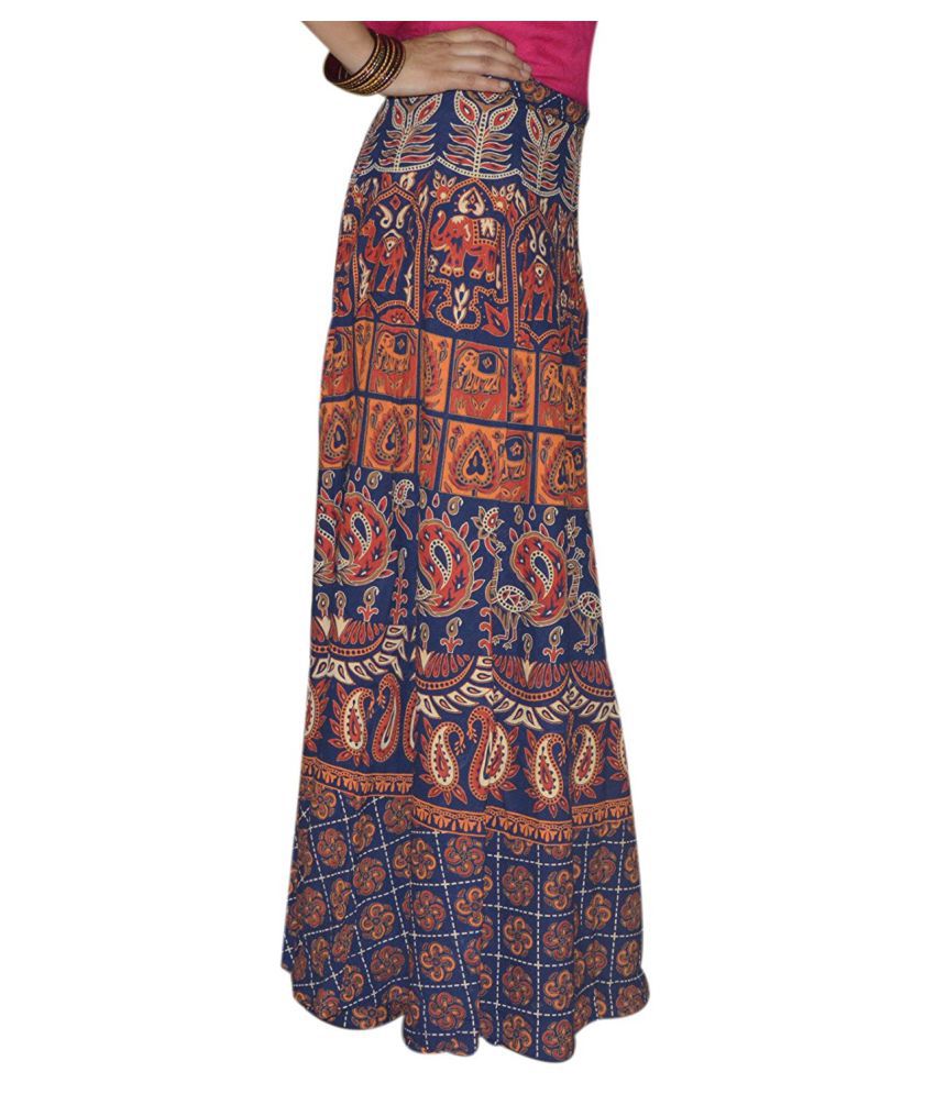 Buy Rajasthani Skirt Cotton A-Line Skirt Online at Best Prices in India ...