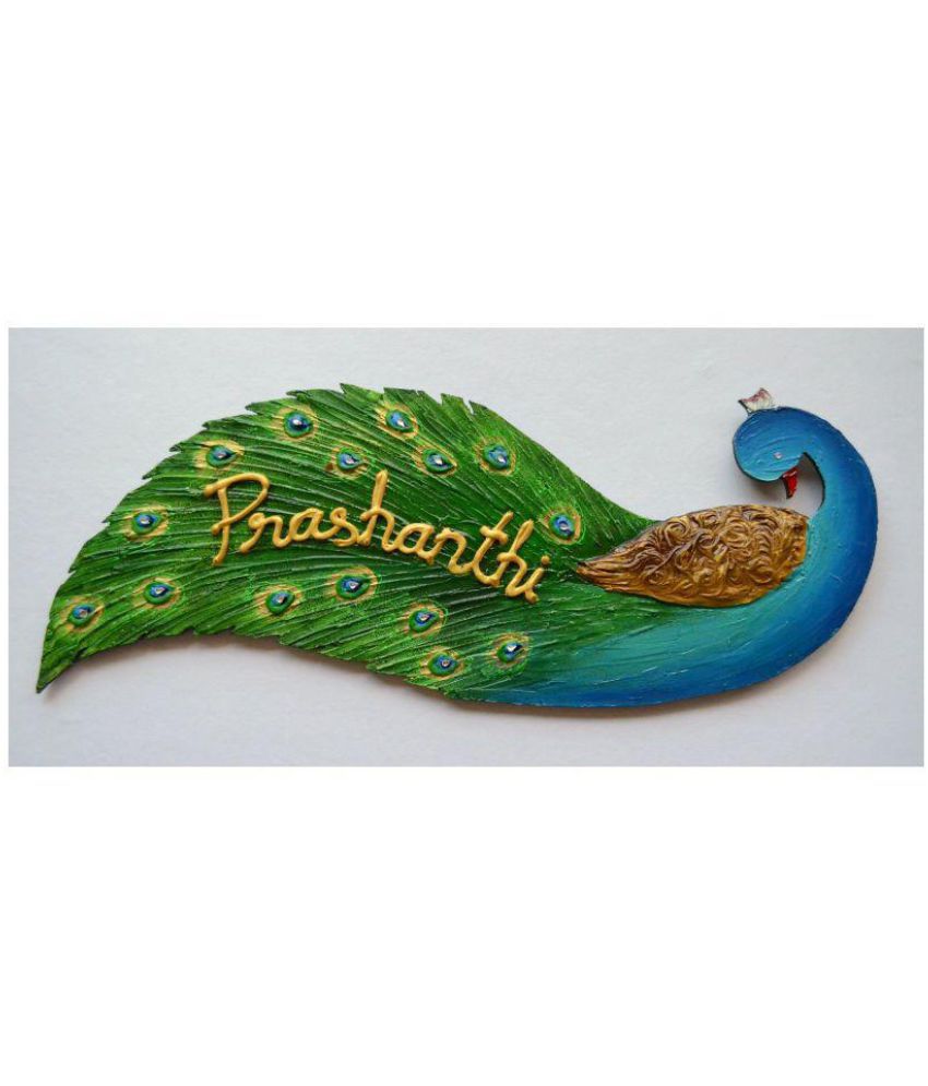 Megha S Artwork Wood Peacock Nameplate Designer Shape Decorative Plate Multi Buy Megha S Artwork Wood Peacock Nameplate Designer Shape Decorative Plate Multi At Best Price In India On Snapdeal