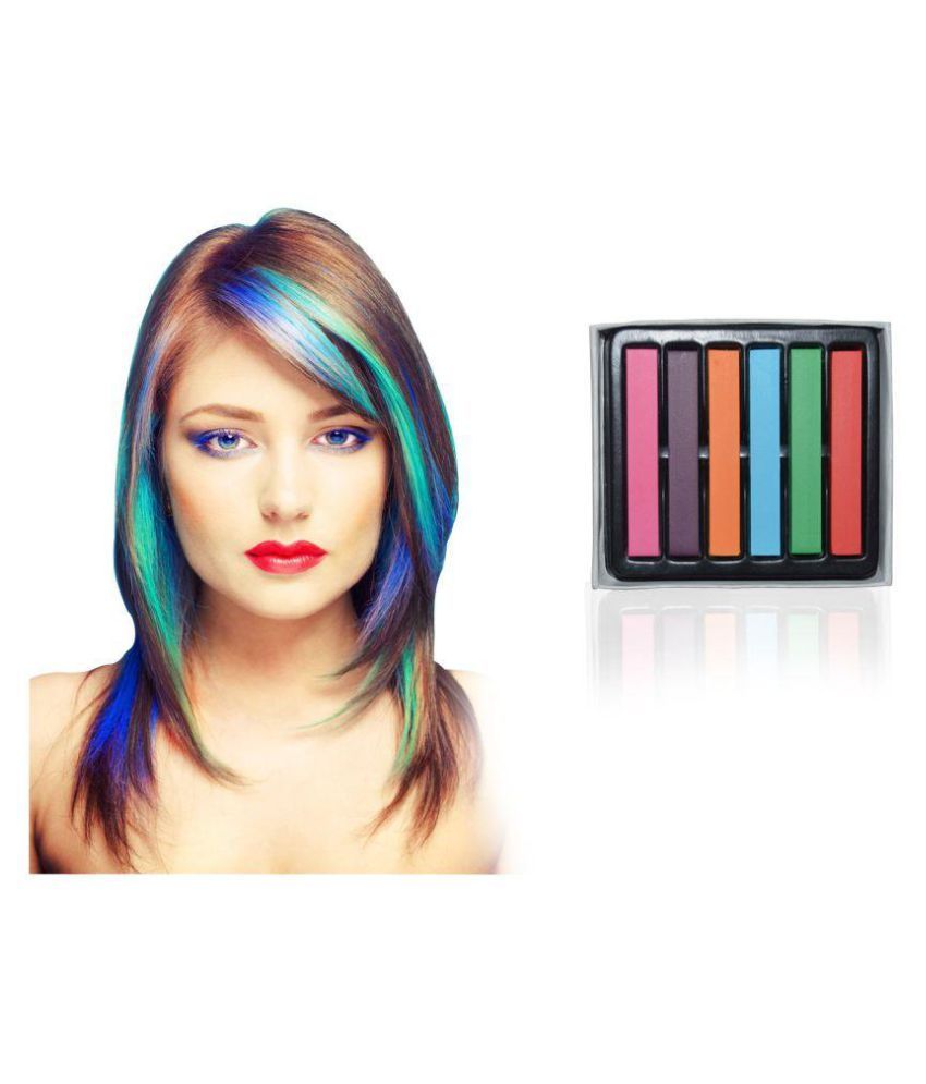 Indus Valley Temporary Hair Colouring Chalks Hair Chalk Chalk Bar 6 no