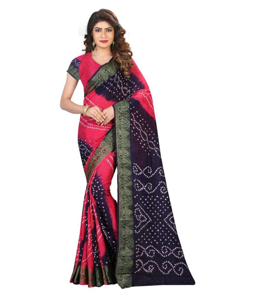 Awesome Multicoloured Bhagalpuri Silk Saree - Buy Awesome Multicoloured ...